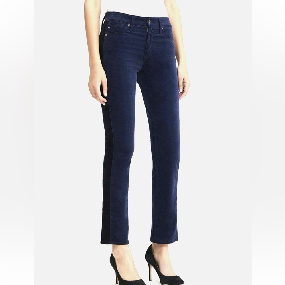 NWOT AG Adriano Goldschmied size 32 The Jamison skinny chino blue velvet pants
